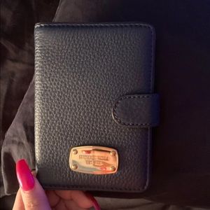Michael Kors blue leather passport holder
